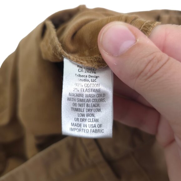 Nili Lotan Shon Pant Rust Brown Barrel Leg Cotton Twill Size 6 - Picture 8 of 10